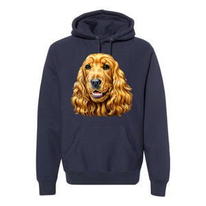 Cocker Spaniel Face Premium Hoodie