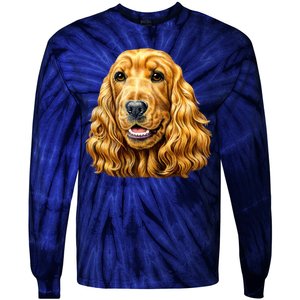 Cocker Spaniel Face Tie-Dye Long Sleeve Shirt