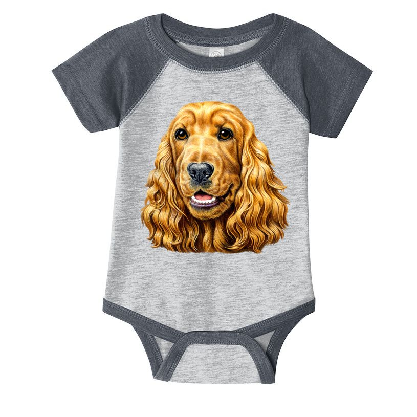 Cocker Spaniel Face Infant Baby Jersey Bodysuit