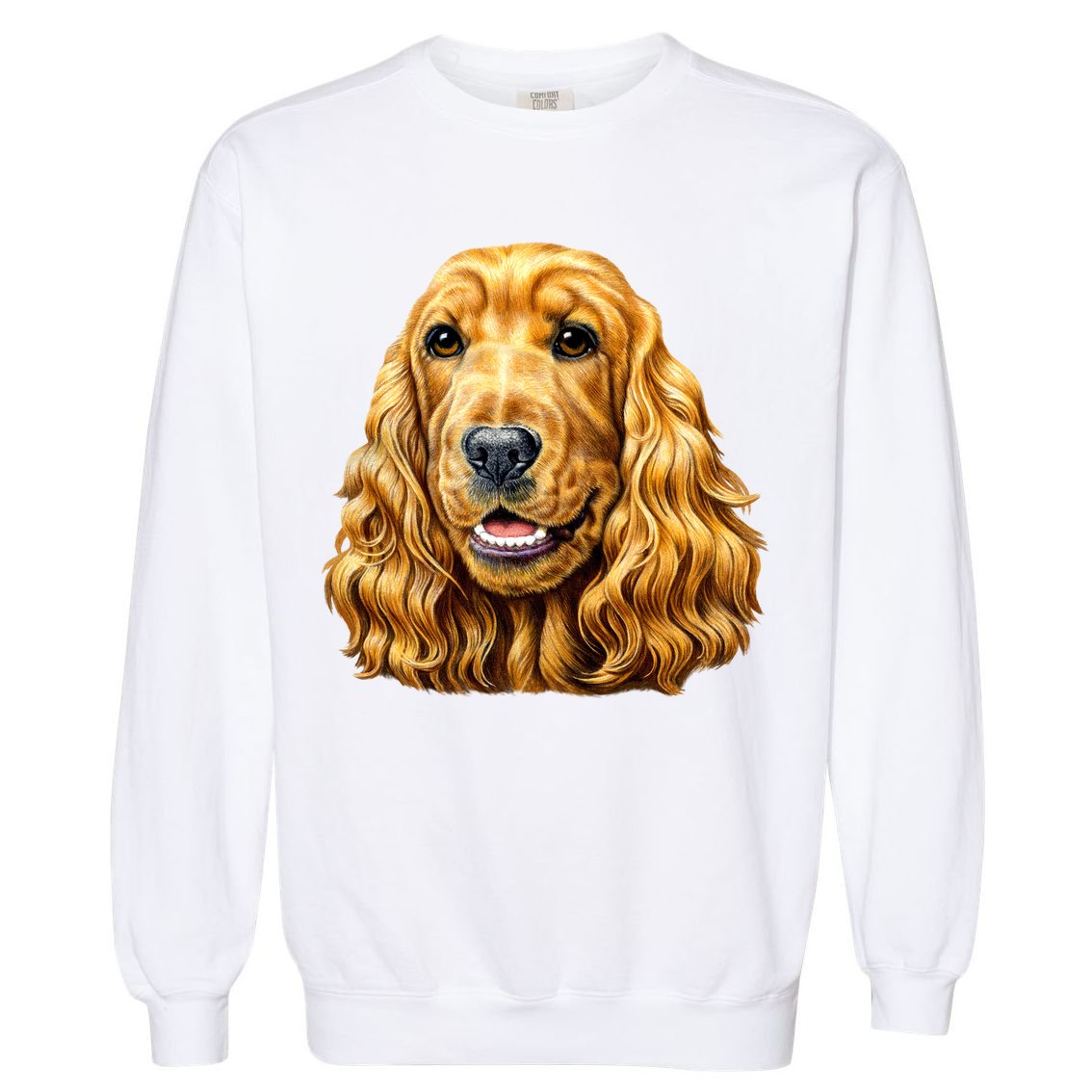 Cocker Spaniel Face Garment-Dyed Sweatshirt