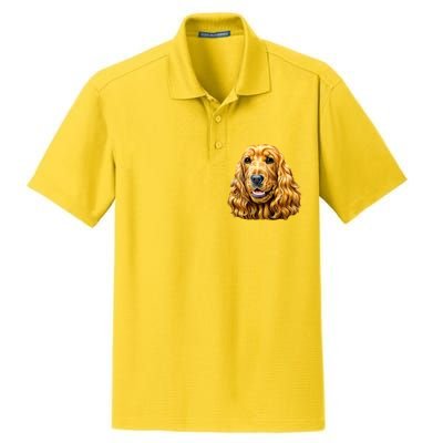 Cocker Spaniel Face Dry Zone Grid Polo