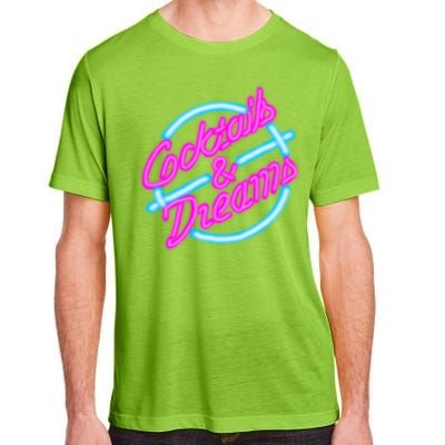 Cocktails And Dreams Retro 80s Adult ChromaSoft Performance T-Shirt