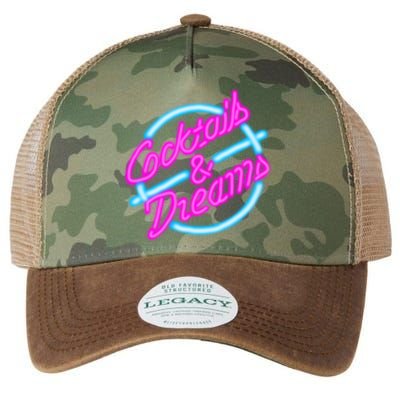 Cocktails And Dreams Retro 80s Legacy Tie Dye Trucker Hat