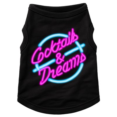 Cocktails And Dreams Retro 80s Doggie Tank