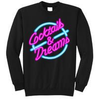 Cocktails And Dreams Retro 80s Sweatshirt