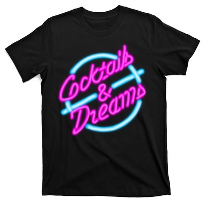 Cocktails And Dreams Retro 80s T-Shirt