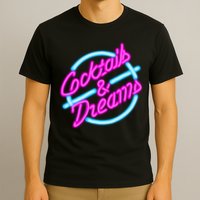 Cocktails And Dreams Retro 80s T-Shirt
