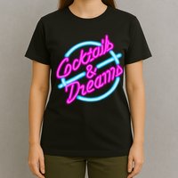 Cocktails And Dreams Retro 80s T-Shirt