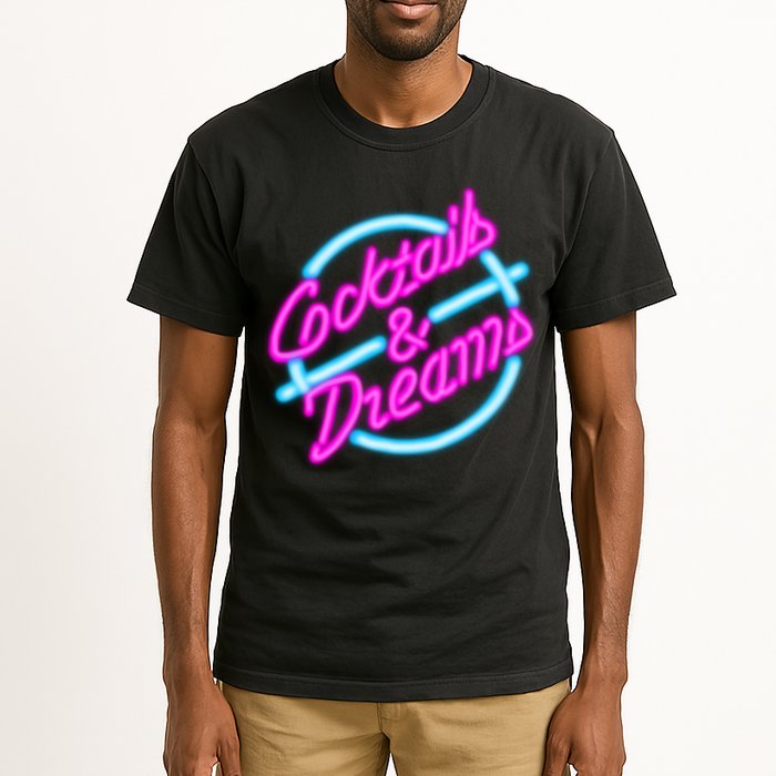 Cocktails And Dreams Retro 80s Tall T-Shirt