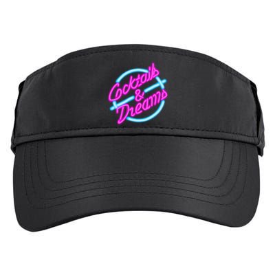 Cocktails And Dreams Retro 80s Adult Drive Performance Visor