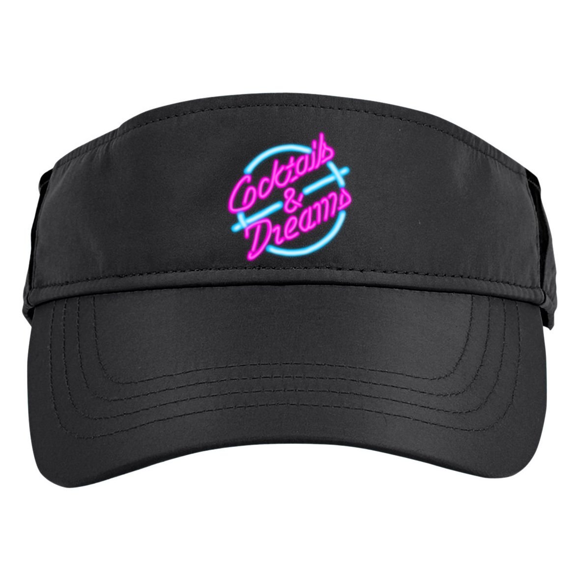 Cocktails And Dreams Retro 80s Adult Drive Performance Visor
