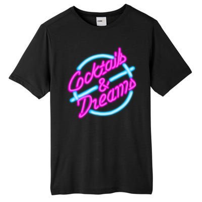 Cocktails And Dreams Retro 80s Tall Fusion ChromaSoft Performance T-Shirt