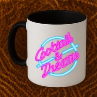 Cocktails And Dreams Retro 80s Mug