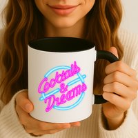Cocktails And Dreams Retro 80s Mug