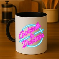 Cocktails And Dreams Retro 80s Mug