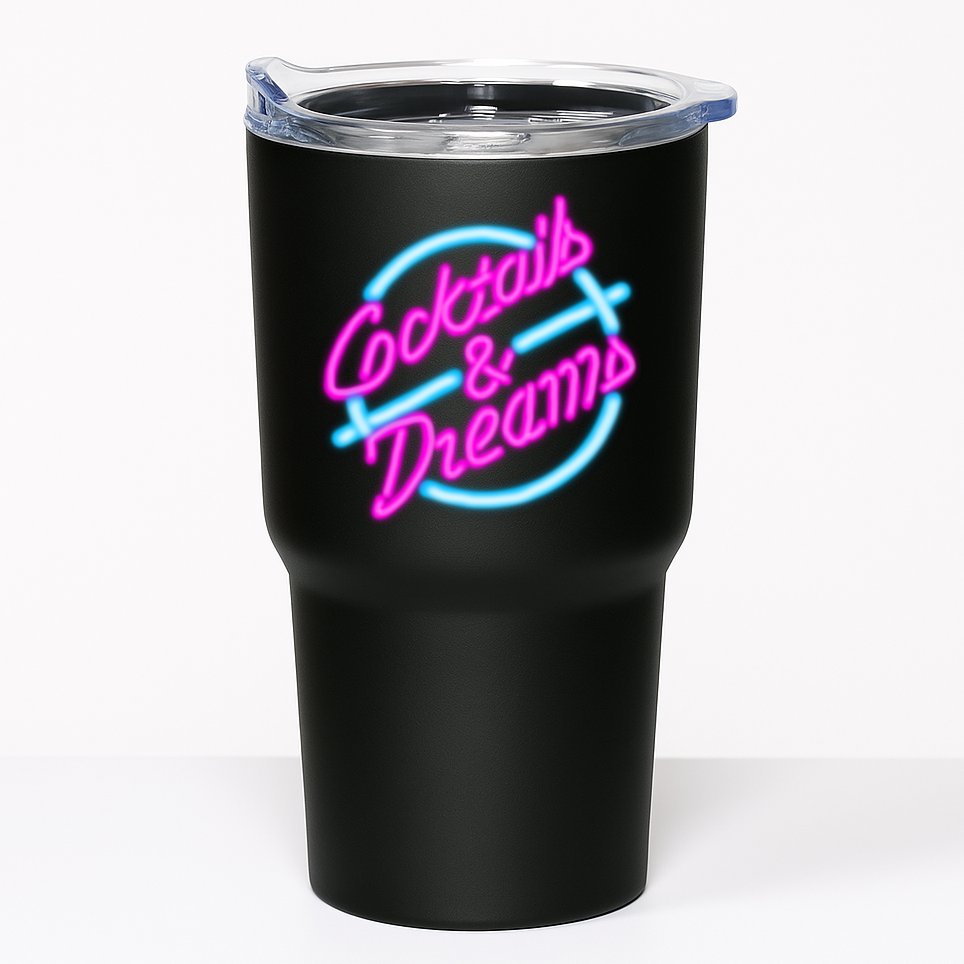 Cocktails And Dreams Retro 80s Tumbler