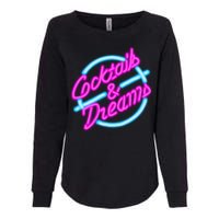 Cocktails And Dreams Retro 80s Womens California Wash Sweatshirt