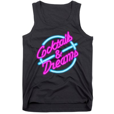 Cocktails And Dreams Retro 80s Tank Top
