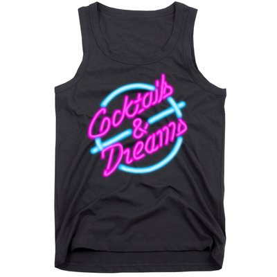 Cocktails And Dreams Retro 80s Tank Top