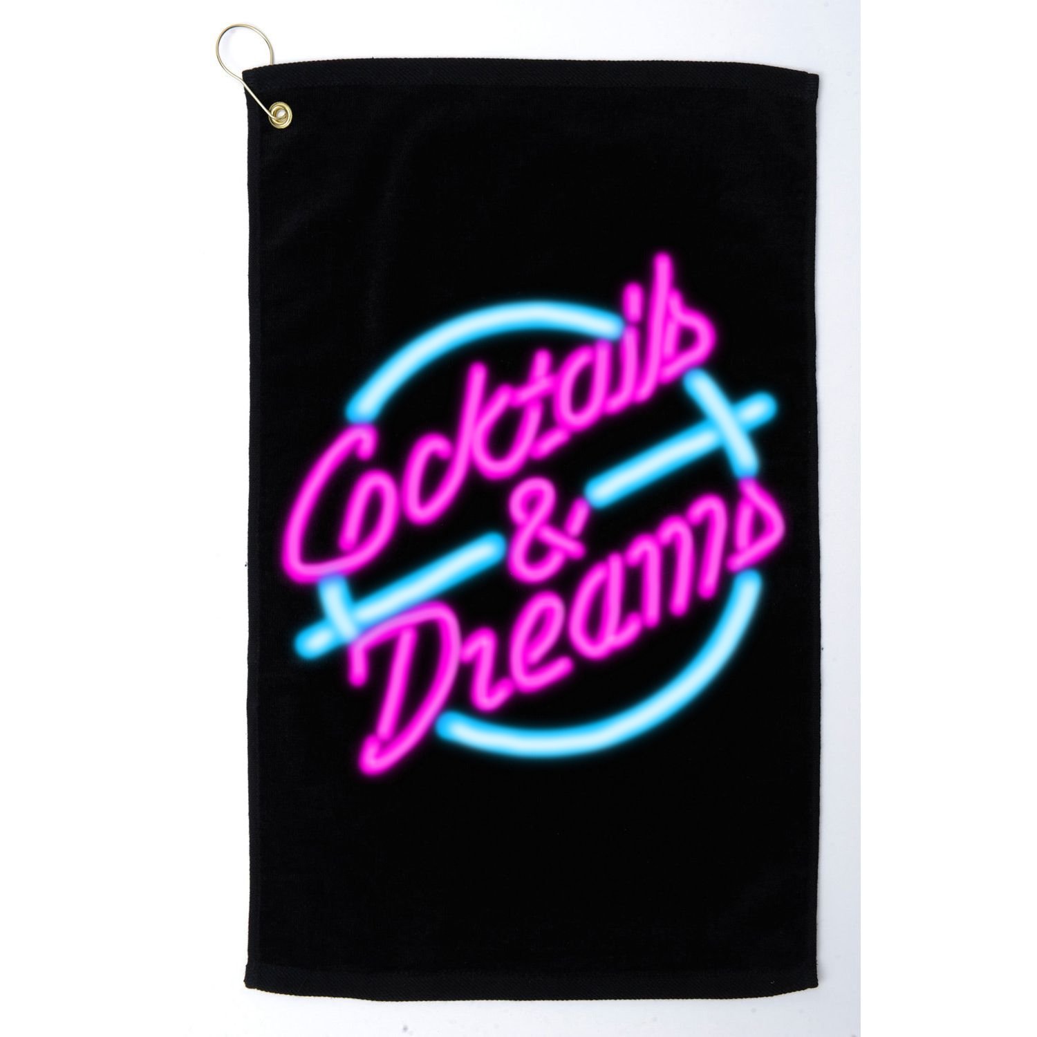 Cocktails And Dreams Retro 80s Golf Towel