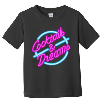 Cocktails And Dreams Retro 80s Toddler T-Shirt