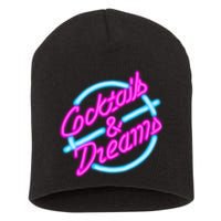 Cocktails And Dreams Retro 80s Short Acrylic Beanie
