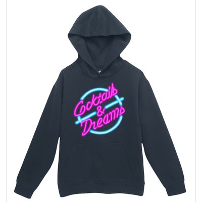 Cocktails And Dreams Retro 80s Urban Pullover Hoodie