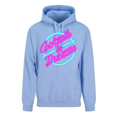 Cocktails And Dreams Retro 80s Unisex Surf Hoodie