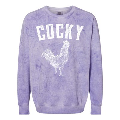 Cocky Rooster Colorblast Crewneck Sweatshirt