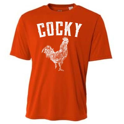 Cocky Rooster Cooling Performance Crew T-Shirt