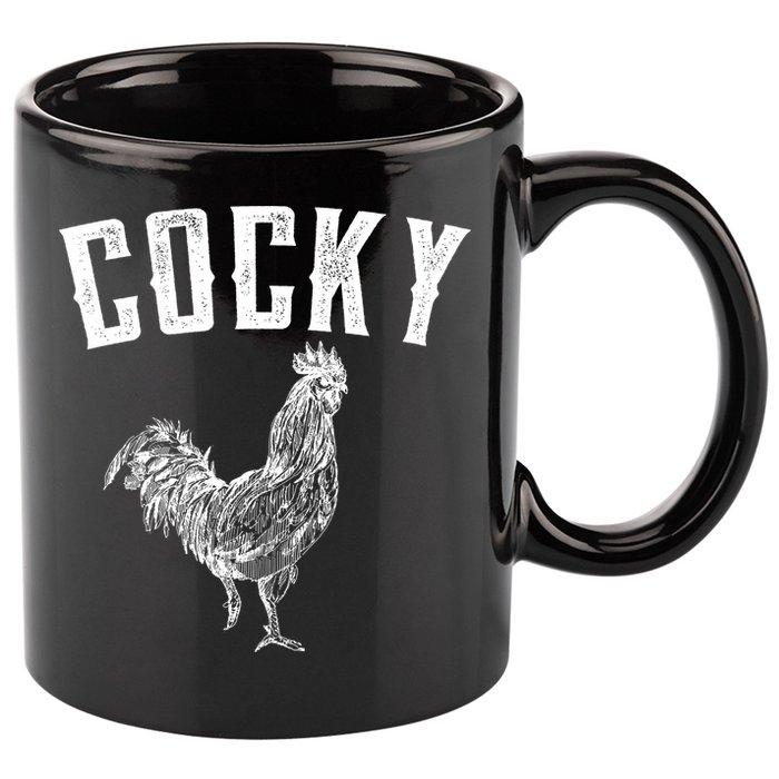 Cocky Rooster 11oz C Handle Ceramic Mug