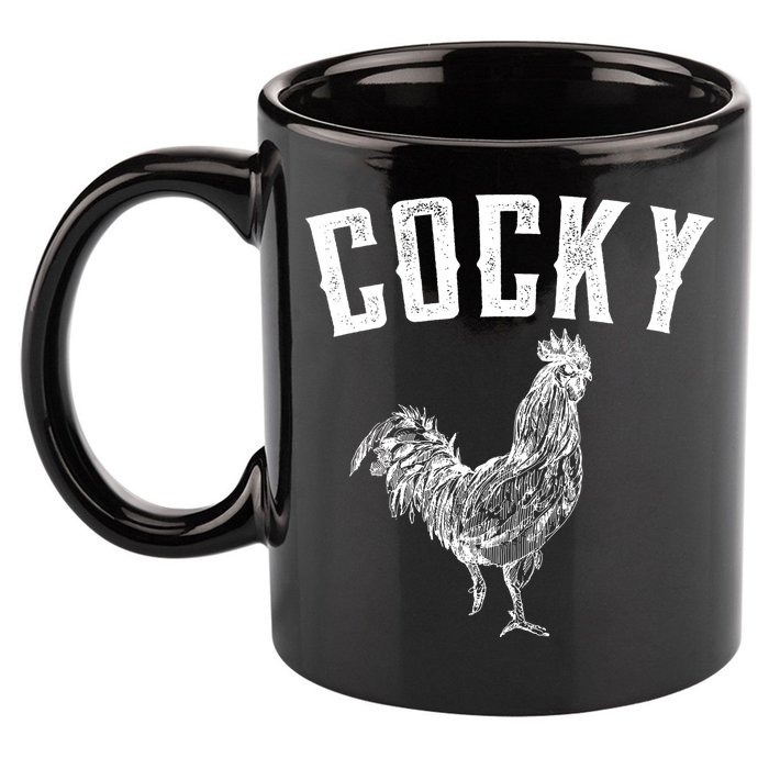 Cocky Rooster 11oz C Handle Ceramic Mug