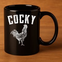 Cocky Rooster 11oz C Handle Ceramic Mug