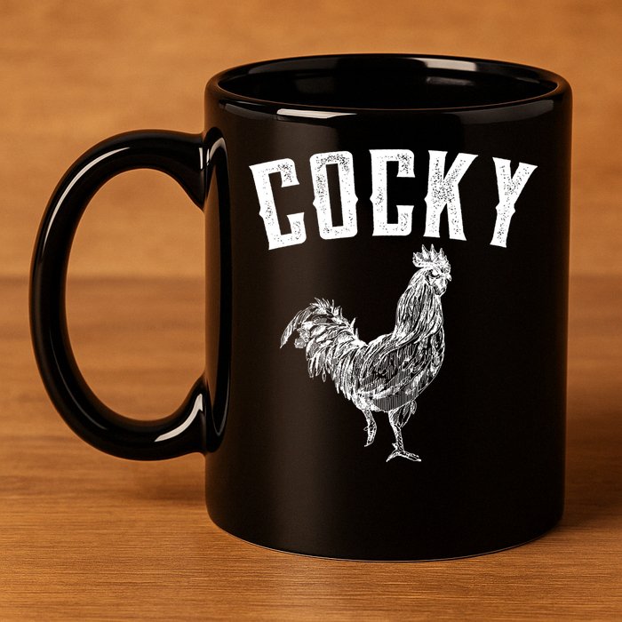 Cocky Rooster 11oz C Handle Ceramic Mug