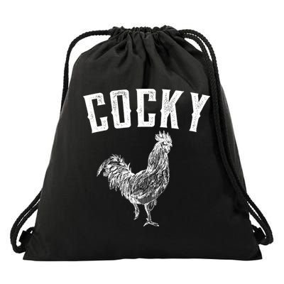 Cocky Rooster Drawstring Bag