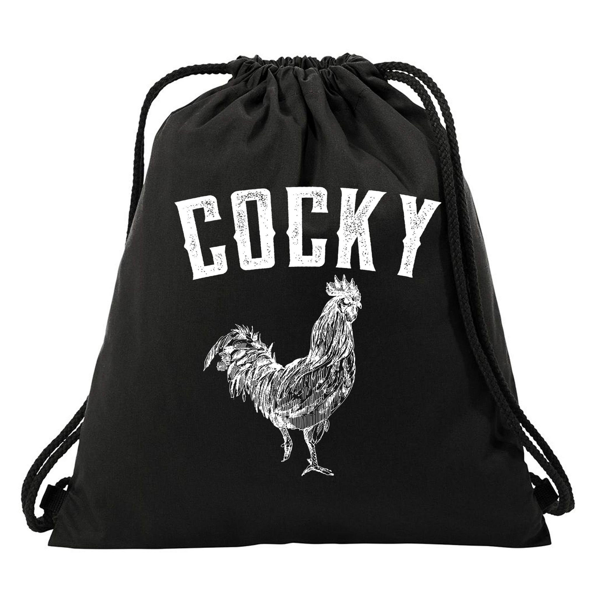 Cocky Rooster Drawstring Bag