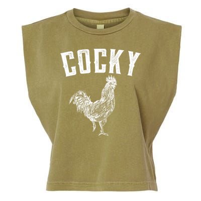 Cocky Rooster Garment-Dyed Women's Muscle Tee