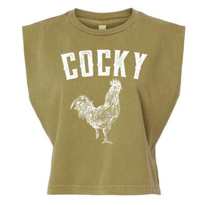 Cocky Rooster Garment-Dyed Women's Muscle Tee