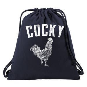 Cocky Rooster Drawstring Bag