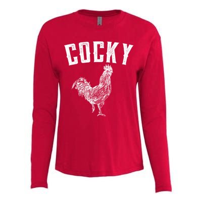 Cocky Rooster Womens Cotton Relaxed Long Sleeve T-Shirt