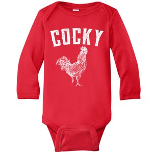 Cocky Rooster Baby Long Sleeve Bodysuit