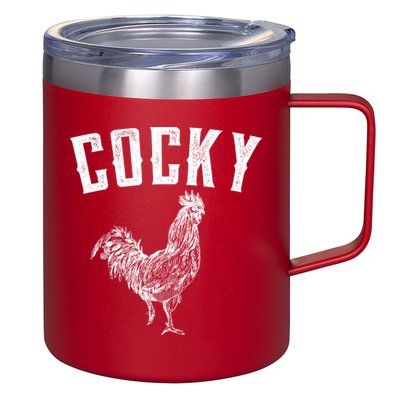Cocky Rooster 12oz Stainless Steel Coffee Mug