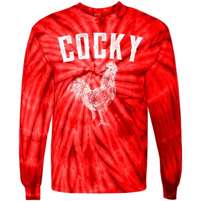 Cocky Rooster Tie-Dye Long Sleeve Shirt