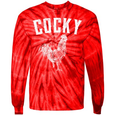 Cocky Rooster Tie-Dye Long Sleeve Shirt