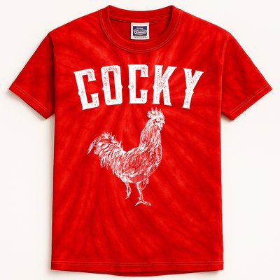 Cocky Rooster Kids Tie-Dye T-Shirt