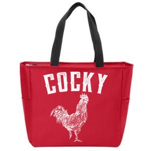 Cocky Rooster Zip Tote Bag