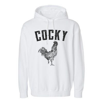 Cocky Rooster Garment-Dyed Fleece Hoodie