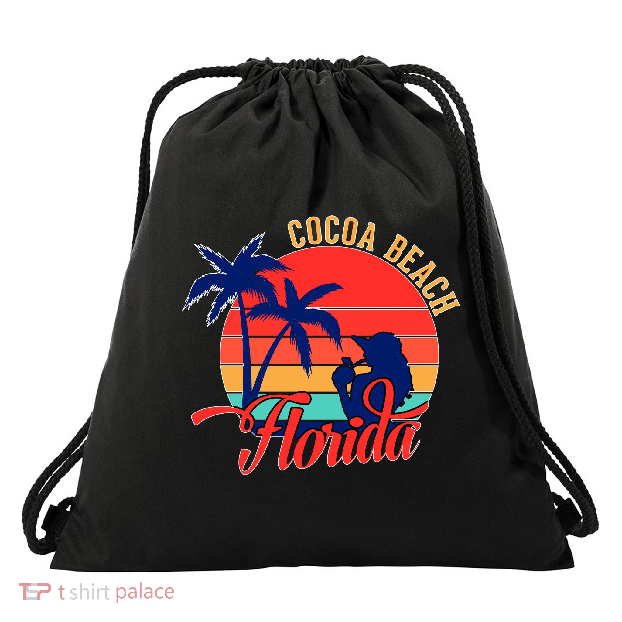 Cocoa Beach Drawstring Bag