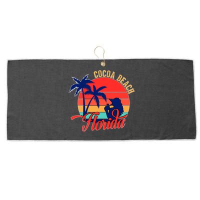 Cocoa Beach Large Microfiber Waffle Golf Towel