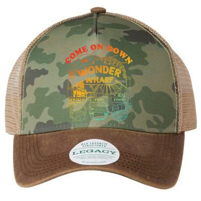 Come On Down To Wonder Wharf Prizes Fun Queezy Queen Food Legacy Tie Dye Trucker Hat